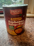 Pandit foods Alphanso mango pulp( unsweetened)850 gm